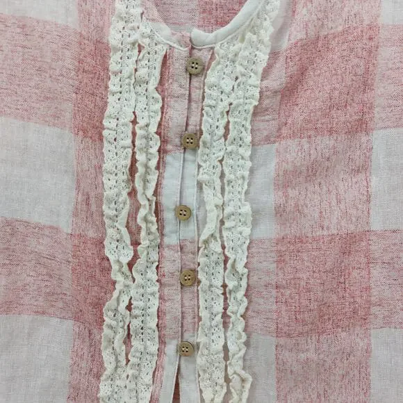 Shyanne Women Buffalo Plaid Blouse Red Ivory Size XS Western - Picture 8 of 14